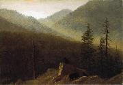 Albert Bierstadt Bears in the Wilderness oil on canvas